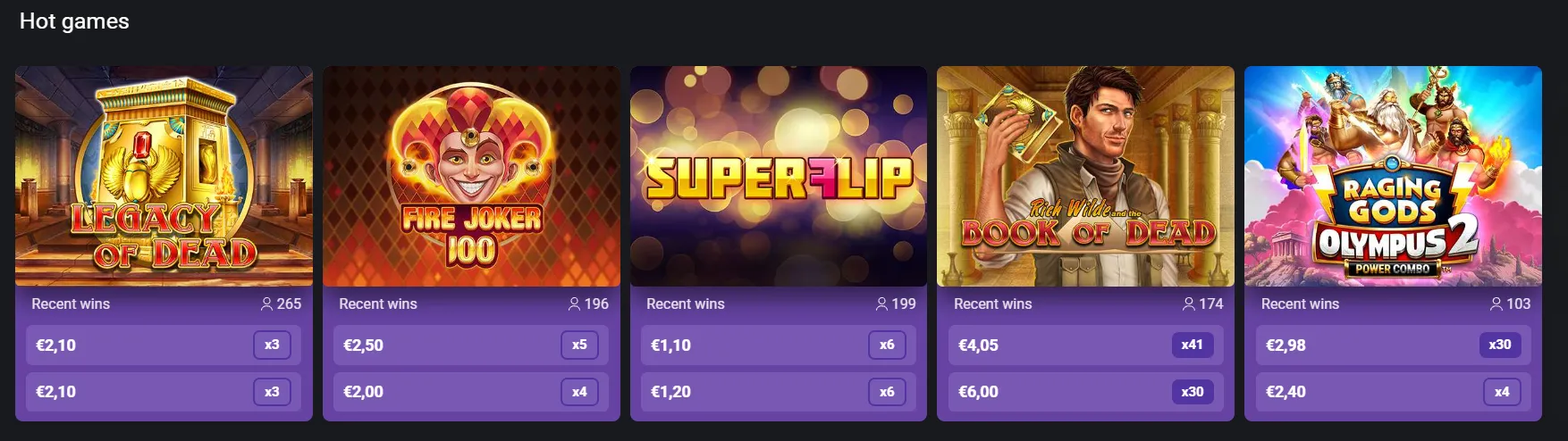 Mobiele versie OneCasino